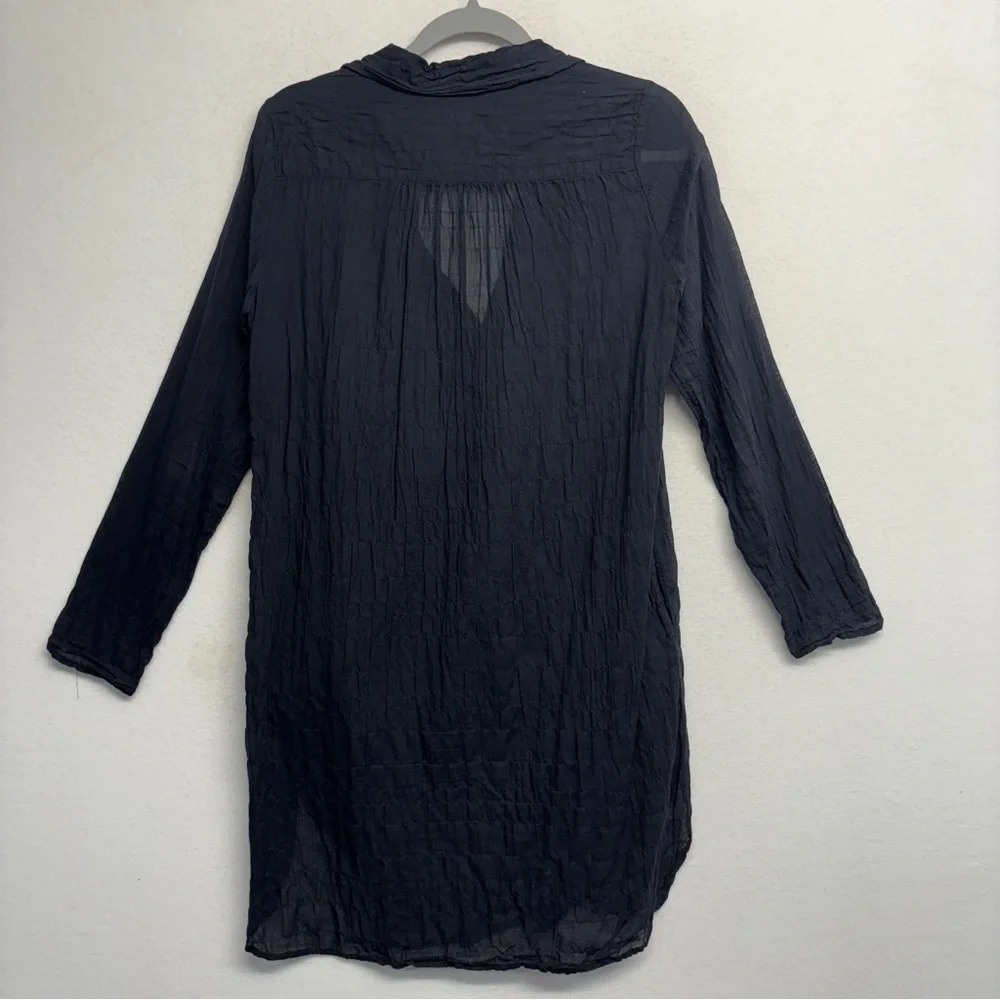 Classics American colors Alex Lehr Coverup Mini Dress St Tropez Crinkle Cotton - Picture 2 of 6